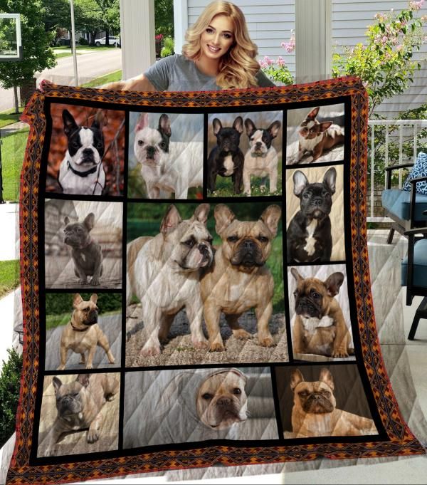 Personalized French Bulldog Funny Lovely Quilt/Fleece Blanket - Gift Idea For French Bulldog Lover