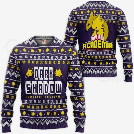 Fumikage Tokoyami Ugly Christmas Dark Shadow My Hero Academia Knitted Sweater