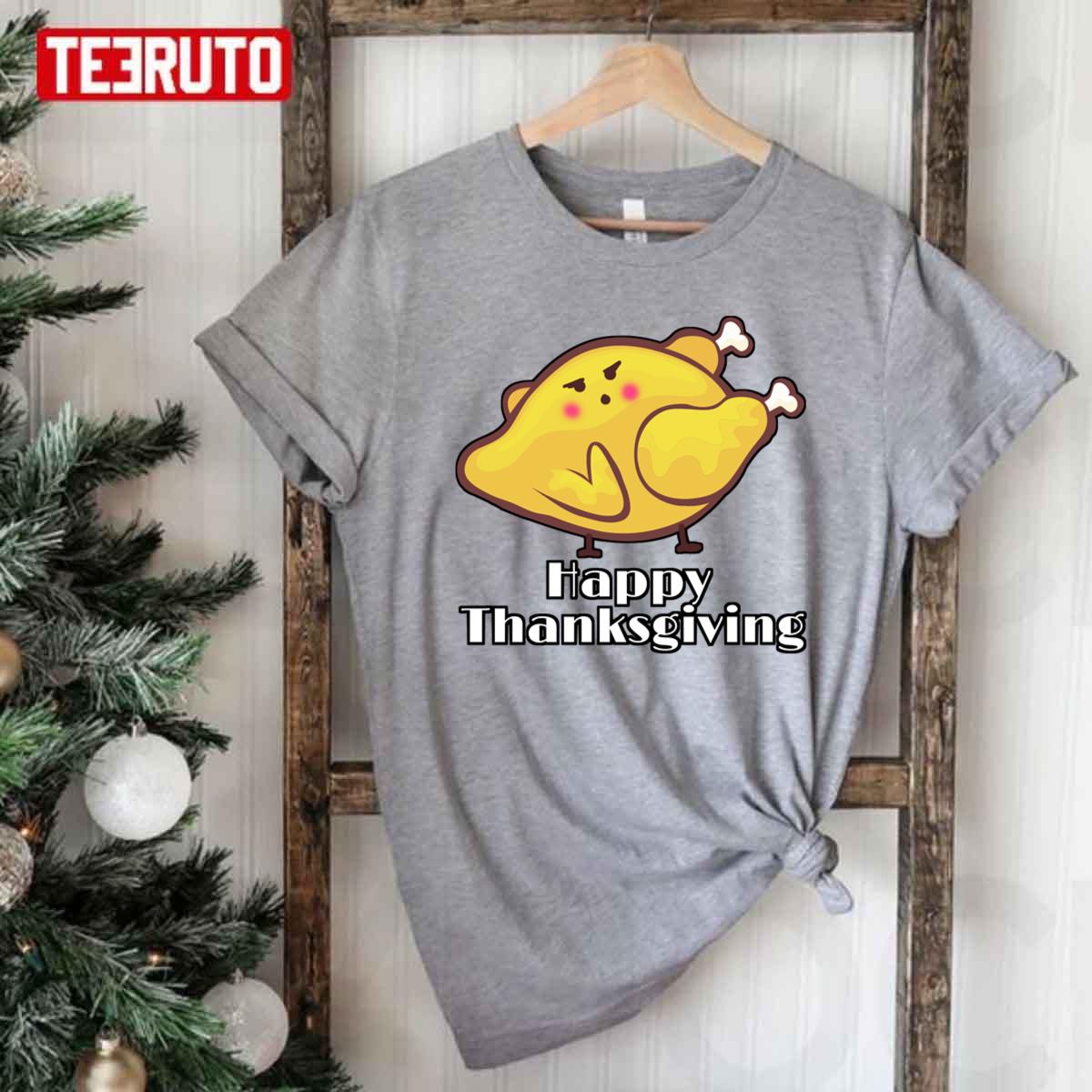 Funny Animated Turkey Happy Thanksgiving T-Shirt