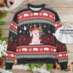 Funny Pig Lovers Ugly Christmas Knitted Sweater