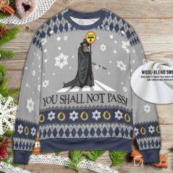 Gandalf You Shall Not Pass Funny Ugly Knitted Christmas Sweater