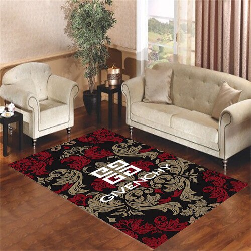 Givenchy Wallpaper Logo Living Room Carpet Rugs Teeruto