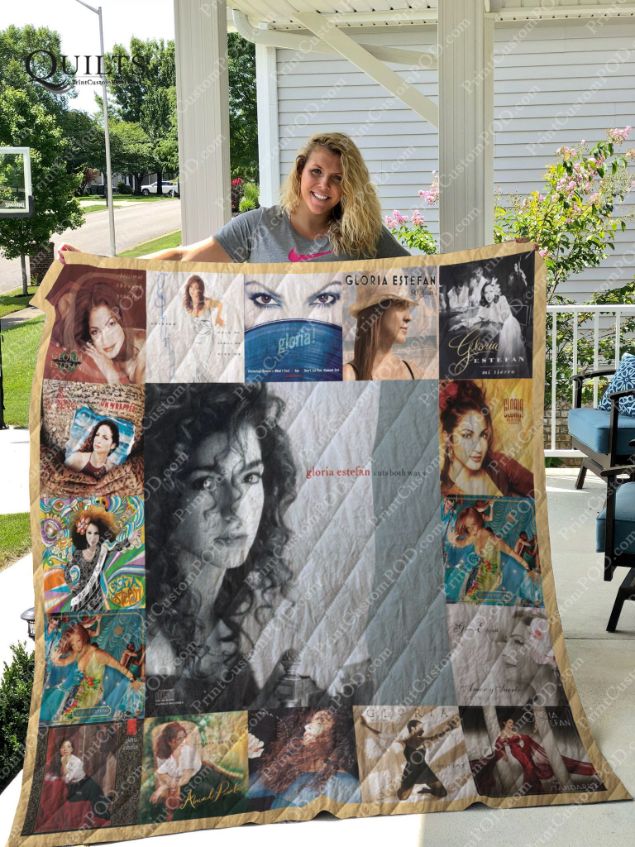 Gloria Estefan Albums For Fans Collection Quilt Blanket - Teeruto