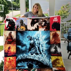 Godzilla Retro Graphic Quilt Blanket