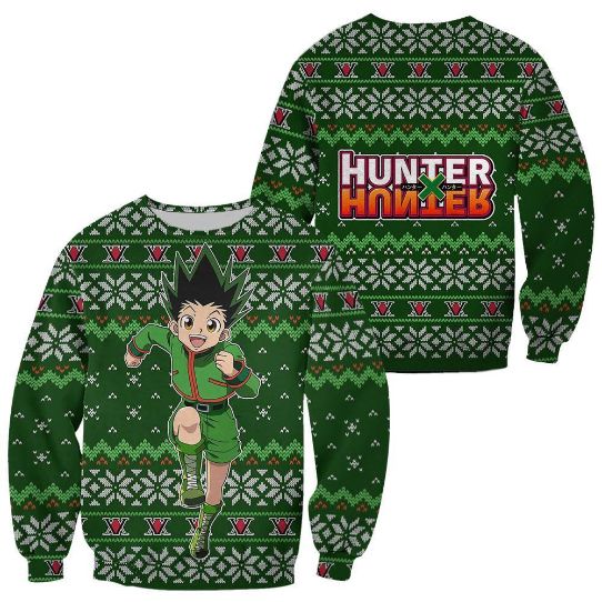 Gon Ugly Christmas Hunter X Hunter Anime Custom Xmas Clothes Knitted Sweater