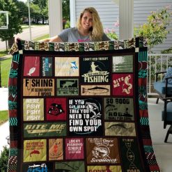 Gone Fishing You Need To Find Your Own Spot Fishing Quilt Blanket
