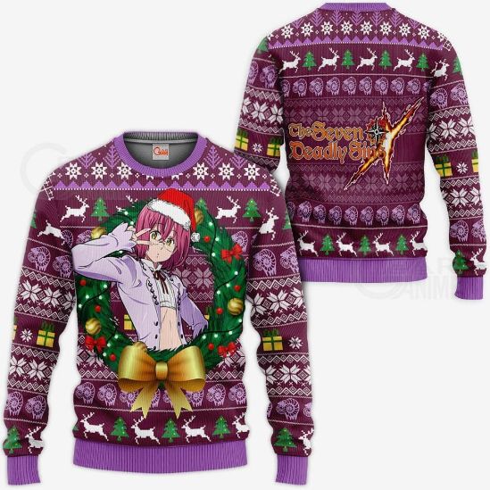 Gowther Ugly Christmas Seven Deadly Sins Xmas Knitted Sweater
