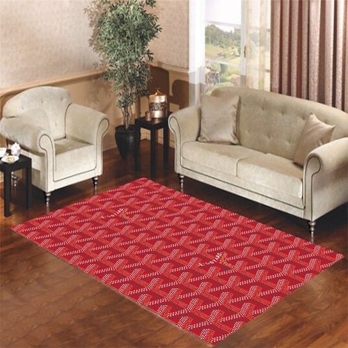 goyard wallpaper red Living room carpet