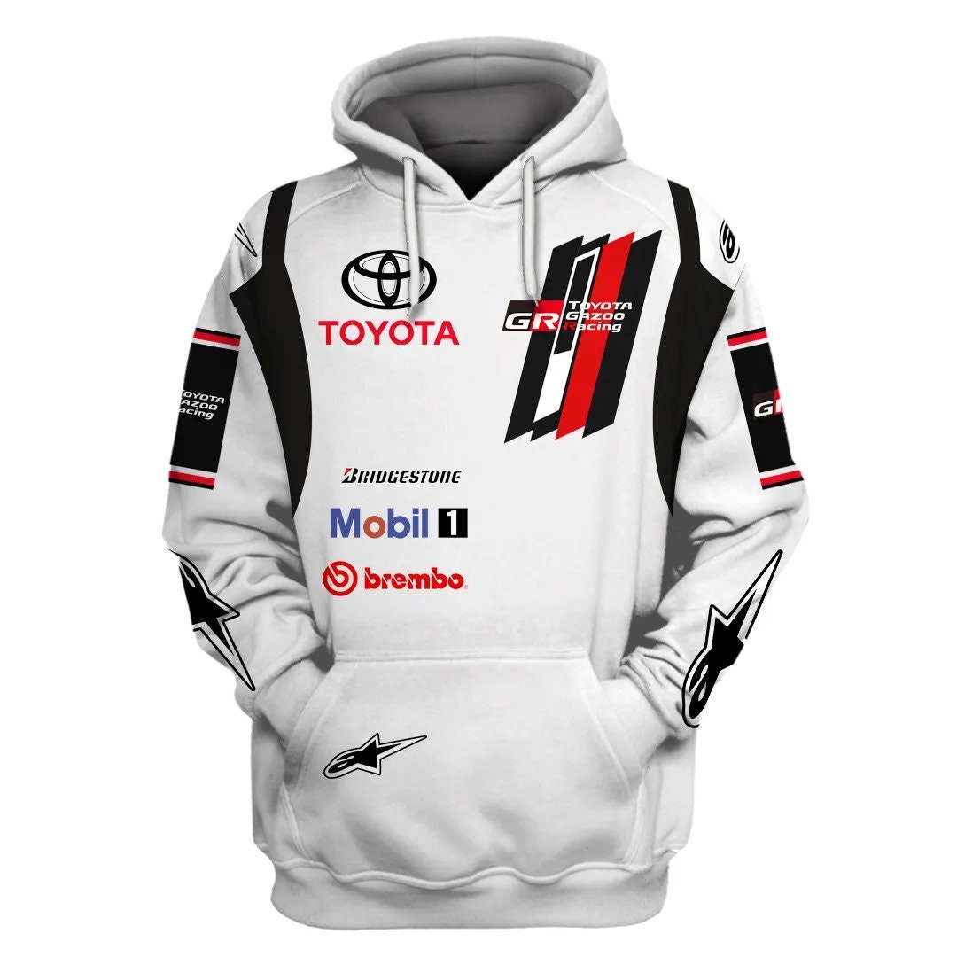 GR Toyota 3D Gift 3D Racing Gazoo Racing Logo Brand F1 Style AOP Unisex Hoodie