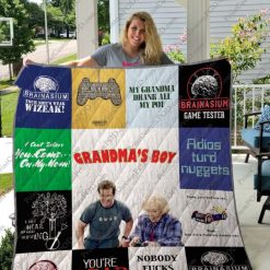 Grandma’s Boy For Fans Vintage Quilt Blanket