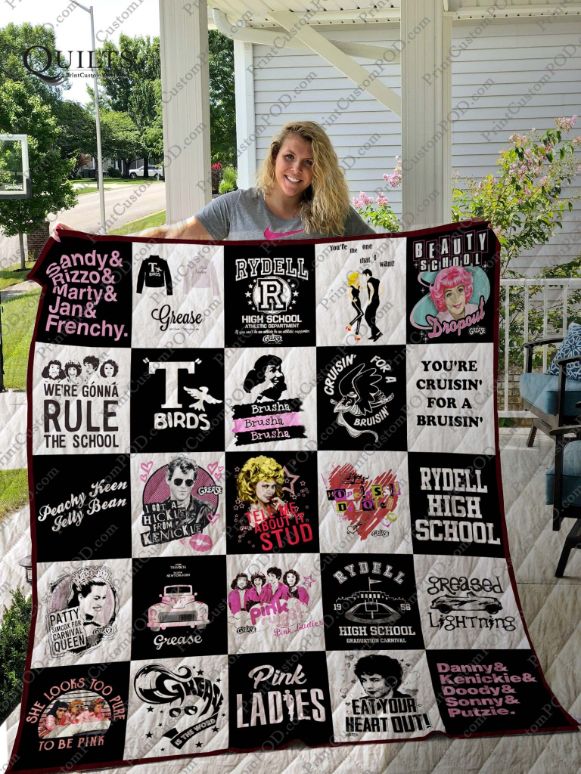 Grease Collection Rydell High School Quilt Blanket - Teeruto