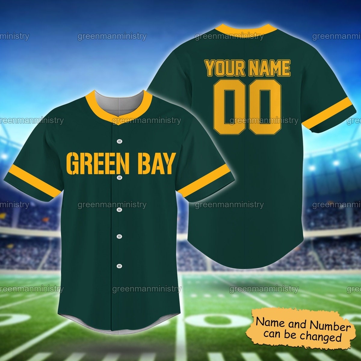 Personalized Green Bay Baseball Shirt, Green Bay Baseball Jersey