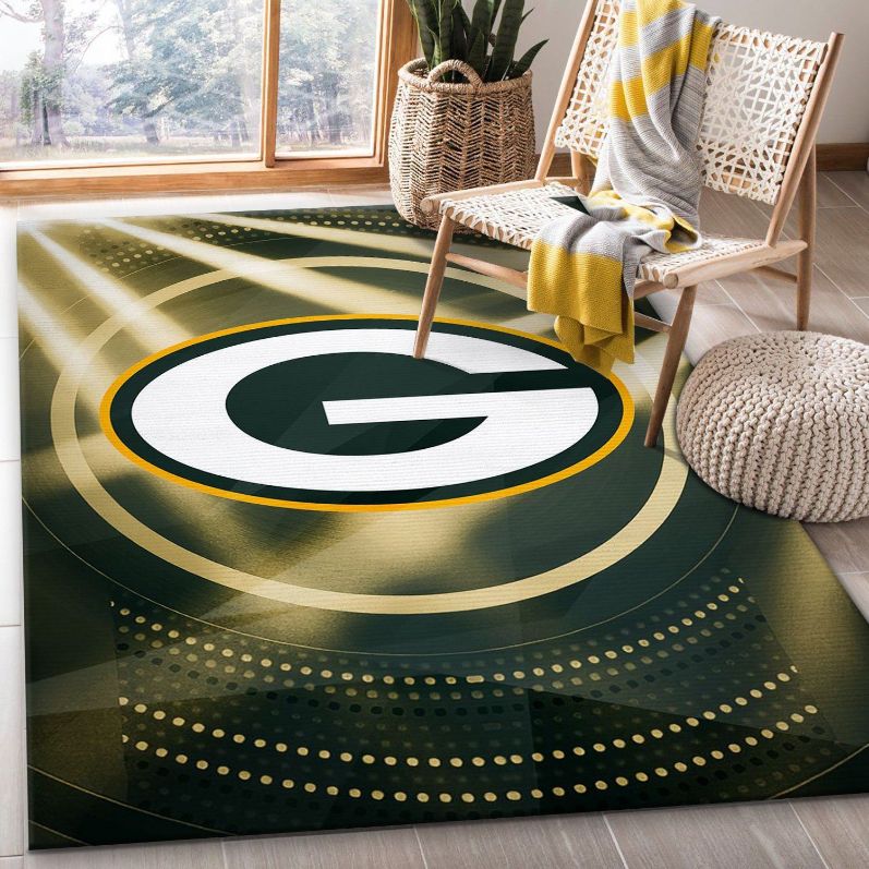 Green Bay Packers Area Rug Non-Slip Floor Mat Carpet Bedside Rug Front Door  Mat