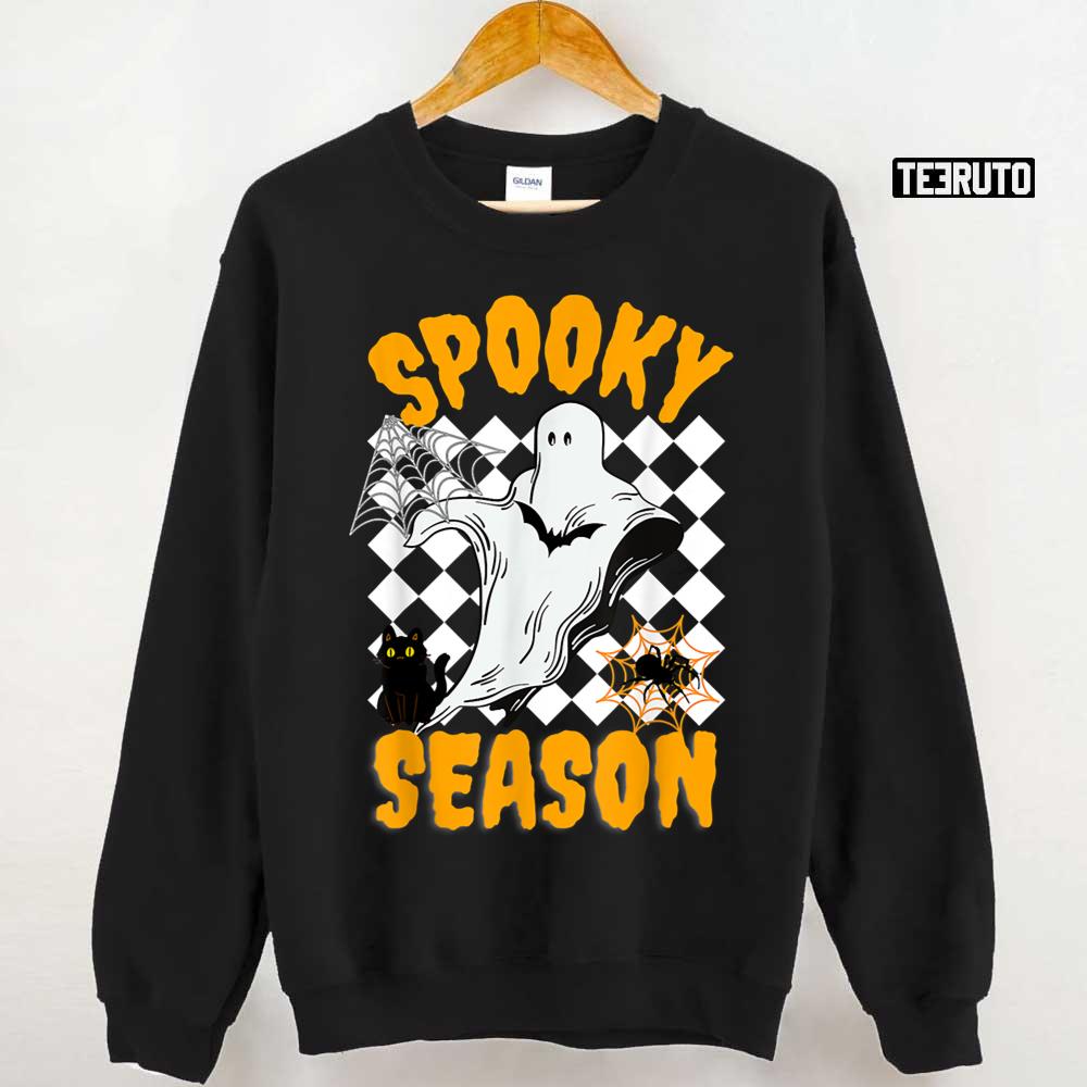 Groovy Ghost Spooky Season Happy Halloween Unisex T-Shirt