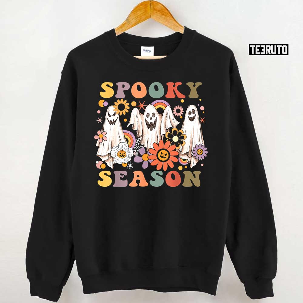 Groovy Ghosts Spooky Season Unisex T-Shirt