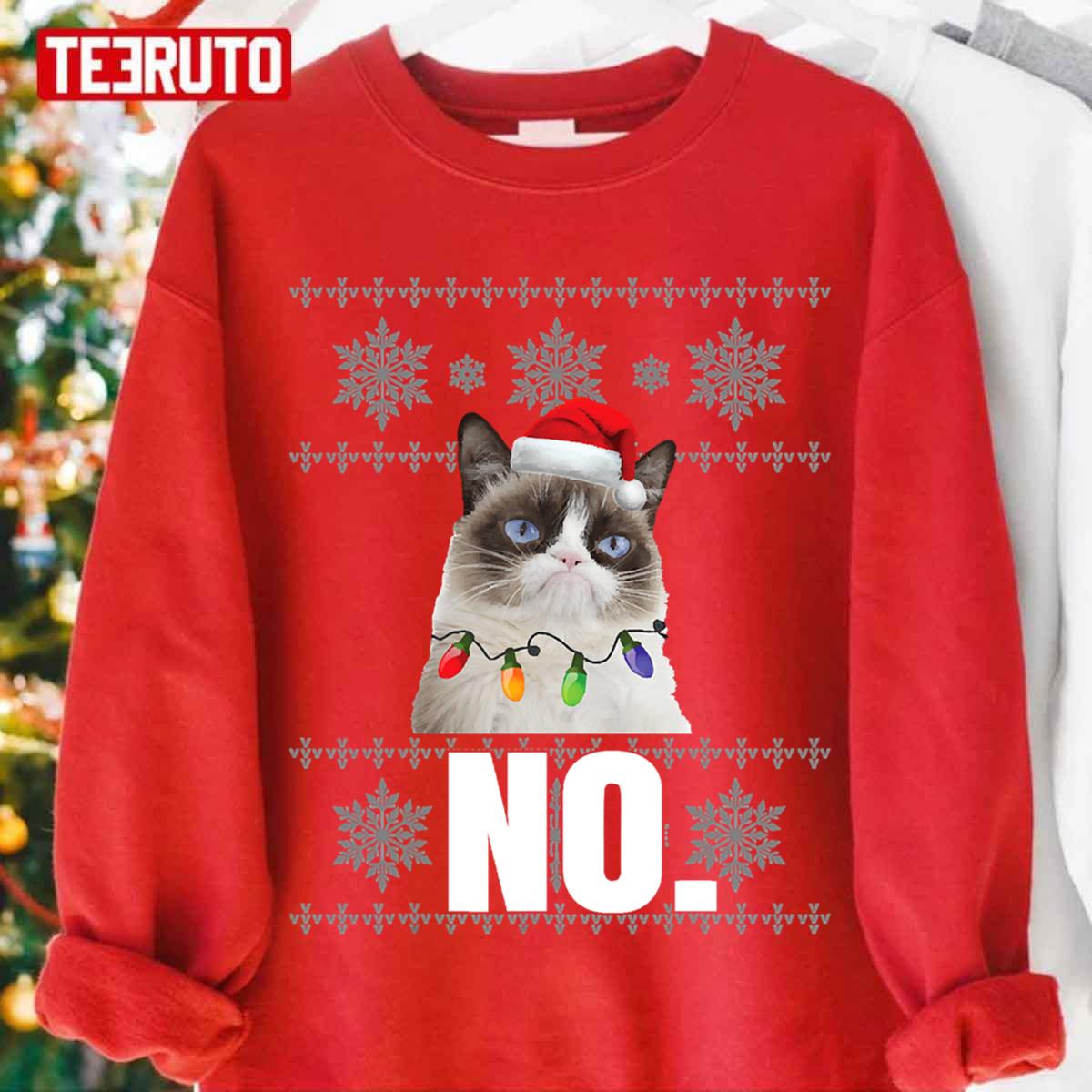 Grumpy Cat No Xmas Ugly Style Unisex Sweatshirt