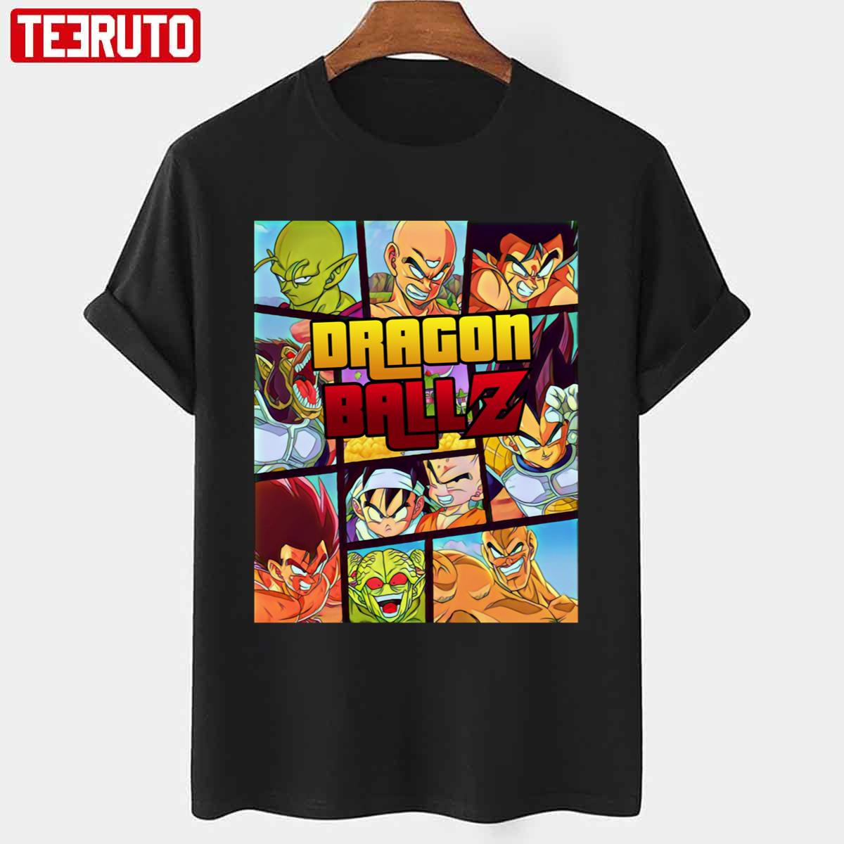 GTA Style Dragon Ball Sagas Saiyan Saga Part Unisex T-shirt