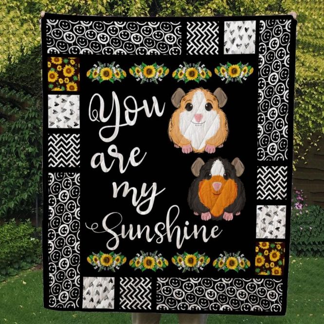 Guinea Pig You Are My Sunshine Quilt Blanket