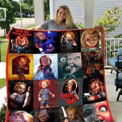 Halloween Horror Chucky Movie Quilt Blanket