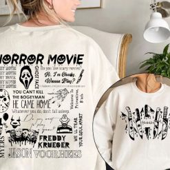 Halloween Horror Creepy Movies Characters Fan Gift Unisex Double Sides Sweatshirt