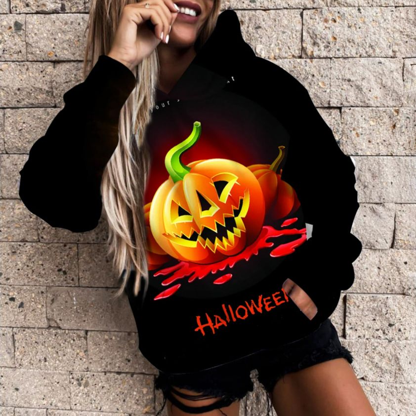 Halloween Pumpkin 3D Print Unisex Hoodie