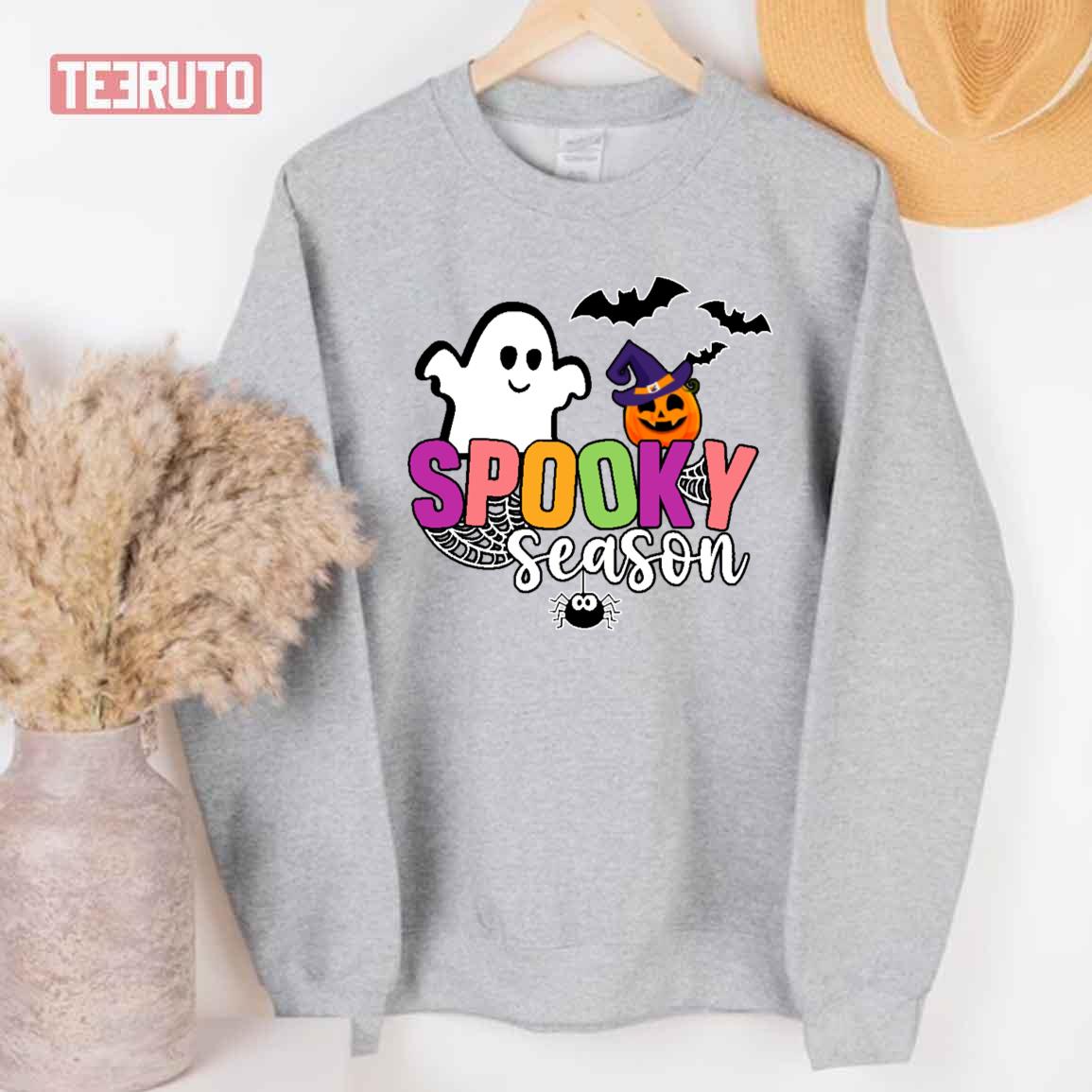 Halloween Spooky Groovy Season Ghost Pumpkins Bats Unisex T-Shirt