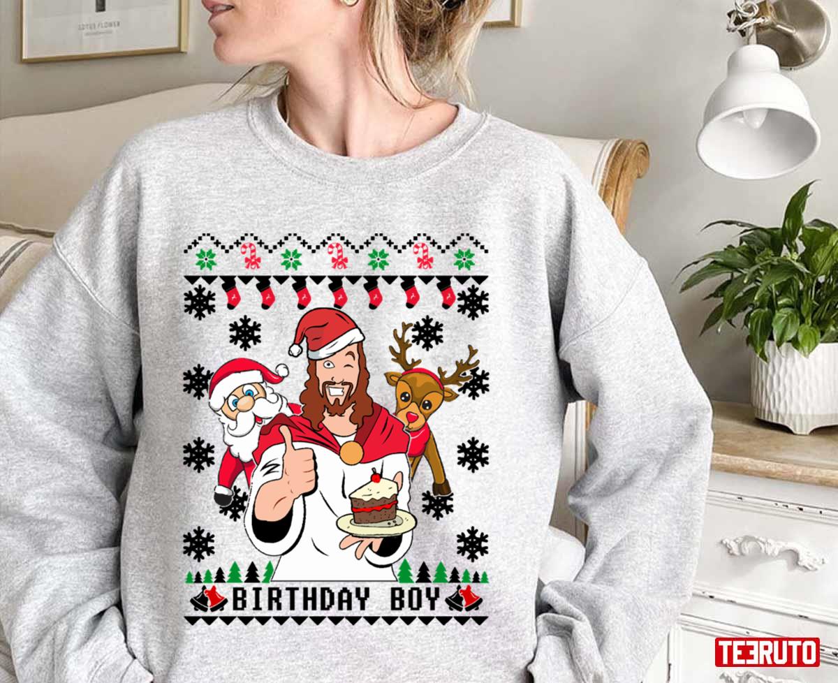 Happy Birthday Jesus Ugly Christmas Unisex Sweatshirt