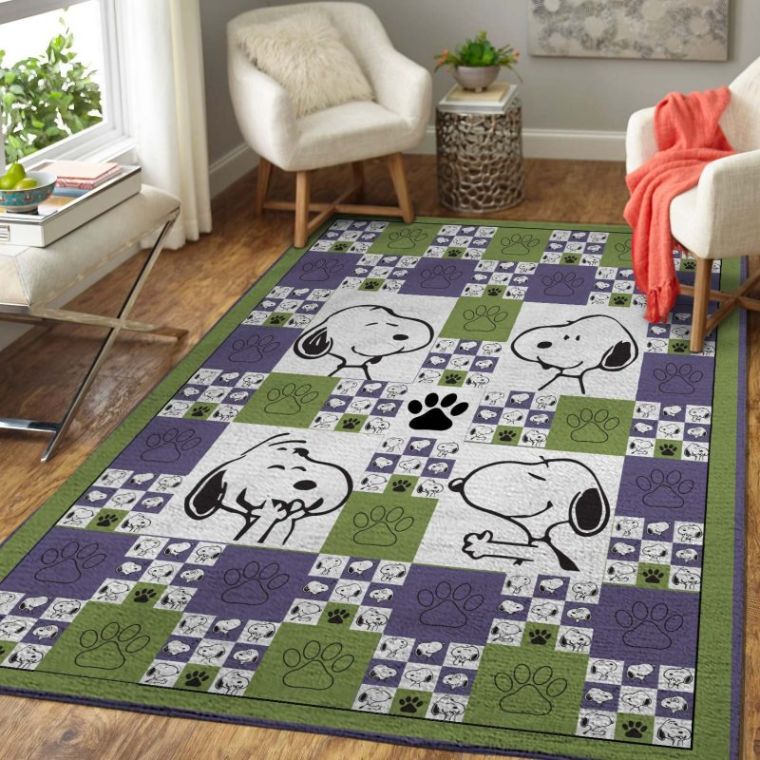 Happy Snoopy Living Room Rugs Carpet - Teeruto