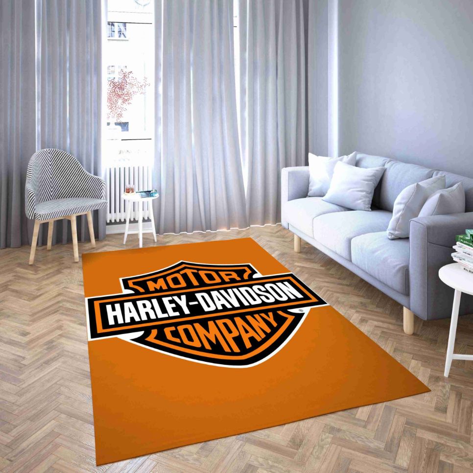 Harley Davidson Motorcycles Living Room Rug Carpet Teeruto