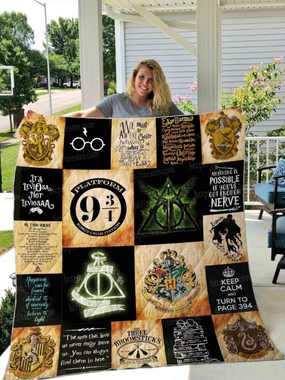 Harry Potter Retro Quote Designs Quilt Blanket Teeruto