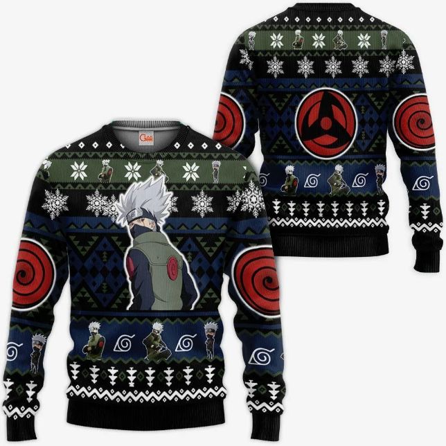 Hatake Kakashi Ugly Christmas Custom Xmas Idea Knitted Sweater