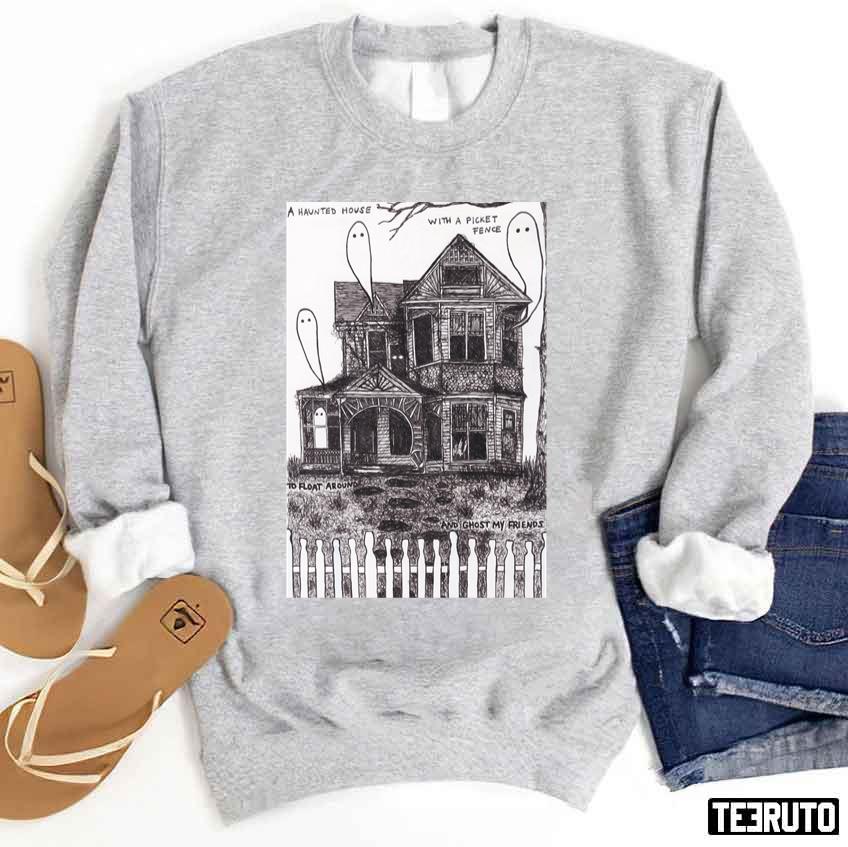 Hauted House Art With Ghosts Unisex Sweatshirt