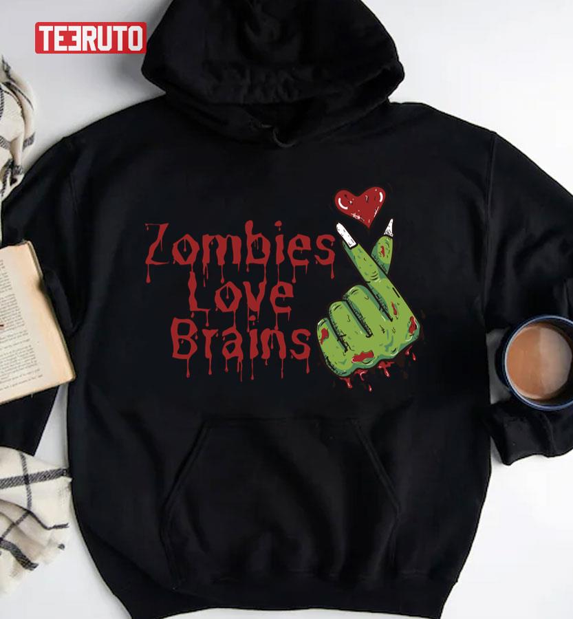 Heart To You Zombies Love Brains Halloween Unisex Sweatshirt