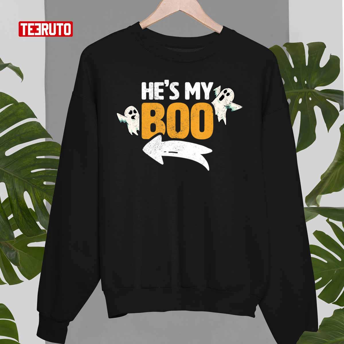 He’s My Boo Cute Matching Couple Halloween Costumes Unisex Sweatshirt