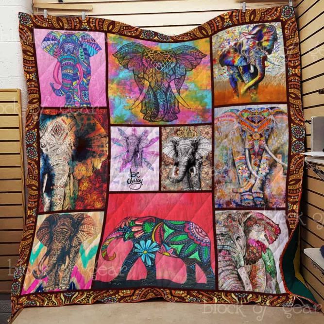 Hippie Elephant Be Classy Elephant Quilt Blanket