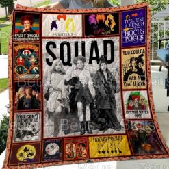 Hocus Pocus Squad Funny Halloween Lover Gift Quilt Blanket