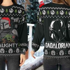 Holiday Funny The Dadalorian Naughty Ugly Knitted Sweater
