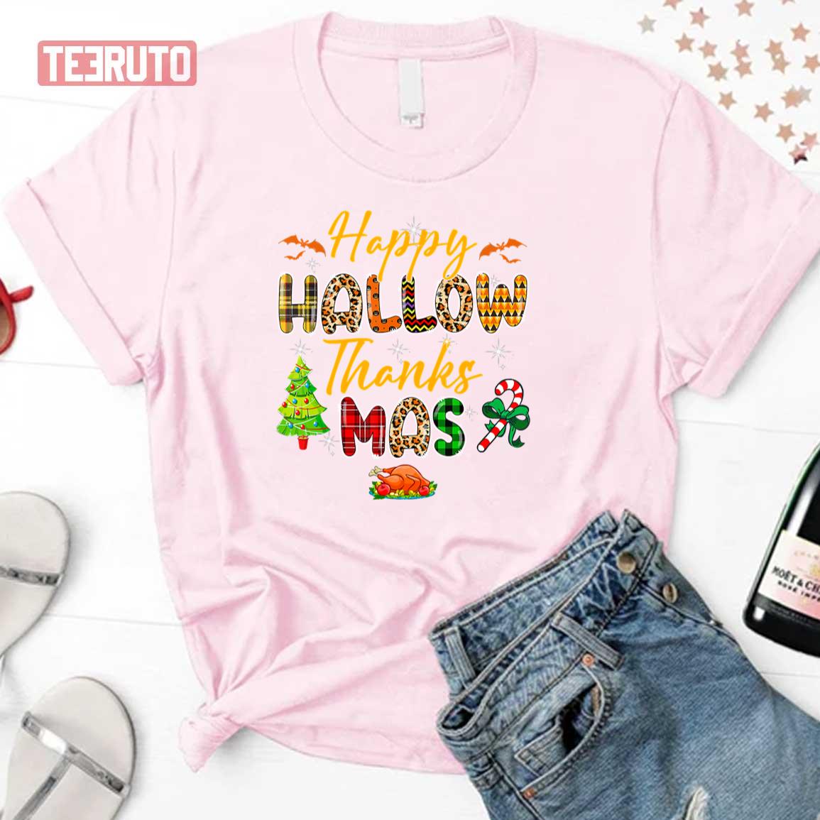 Holiday Happy Hallowthanksmas Christmas Thanksgiving Family Unisex Sweatshirt