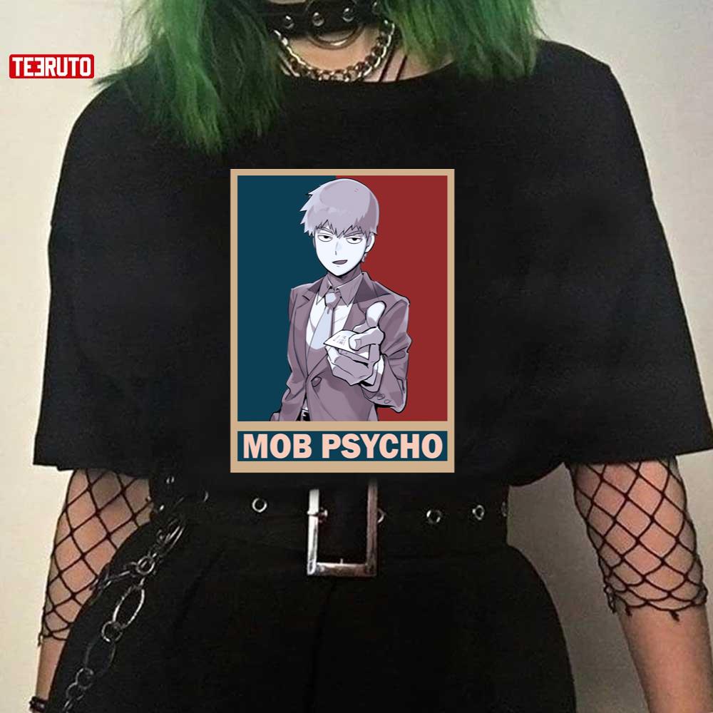 Shigeo Mobu Saiko anime Mob Psycho 100 Funny manga TShirt Men