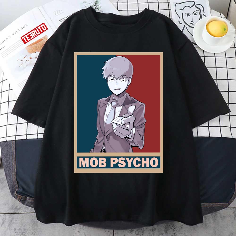Hope Reigen Arataka Mob Psycho 100 Mobu Saiko Hyaku Vintage Vector Anime  Design Unisex T-shirt - Teeruto
