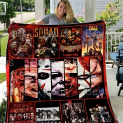 Horror Faces Halloween Quilt 3d Print Friends Horror Halloween Quilt Decor Home Blanket