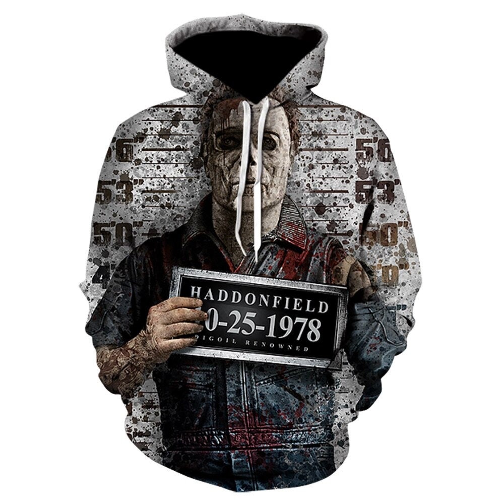 Horror Killer Micheal Myer 3D Halloween AOP Unisex Hoodie