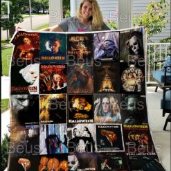 Horror Movie Characters Halloween Quilt Blanket