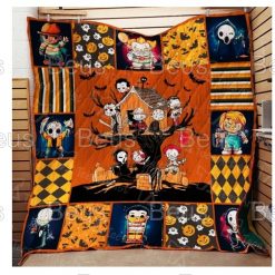 Horror Tree Halloween Movie Fan Gift Quilt Blanket