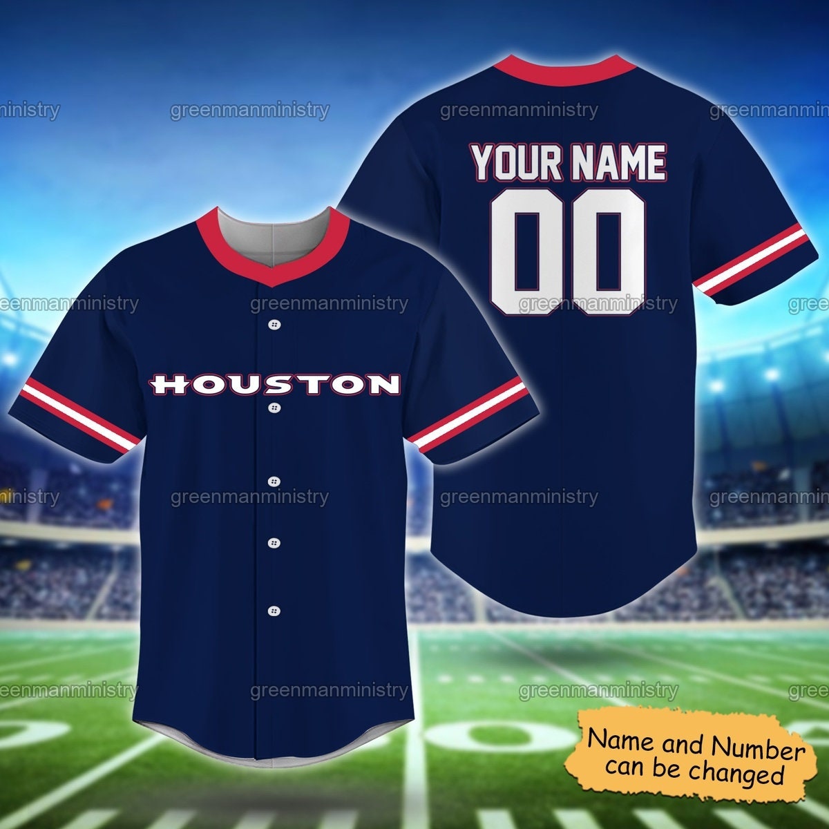 Houston Baseball Custom Baseball Jersey Personalized Team Shirt