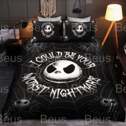 I Could Be Your Worst Nightmare Jack Skellington Bedding Set Halloween Bedding