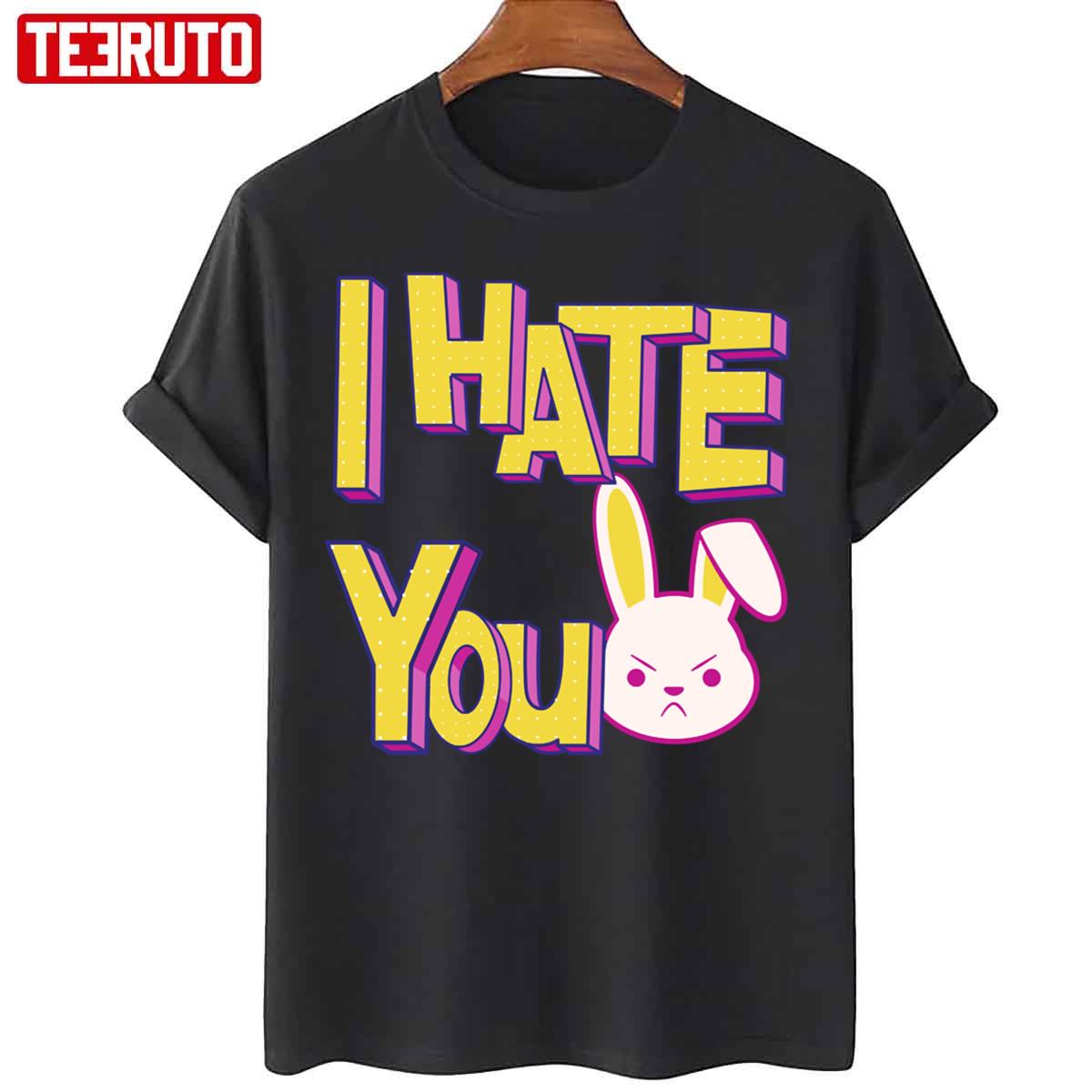 I Hate You Emoji Grumpy Bunny Unisex Sweatshirt