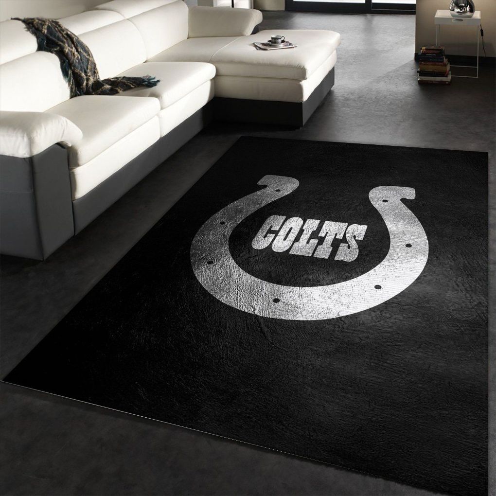 Indiana Colts Silver NFL Area Rug Carpet, Kitchen Rug, Home US Decor