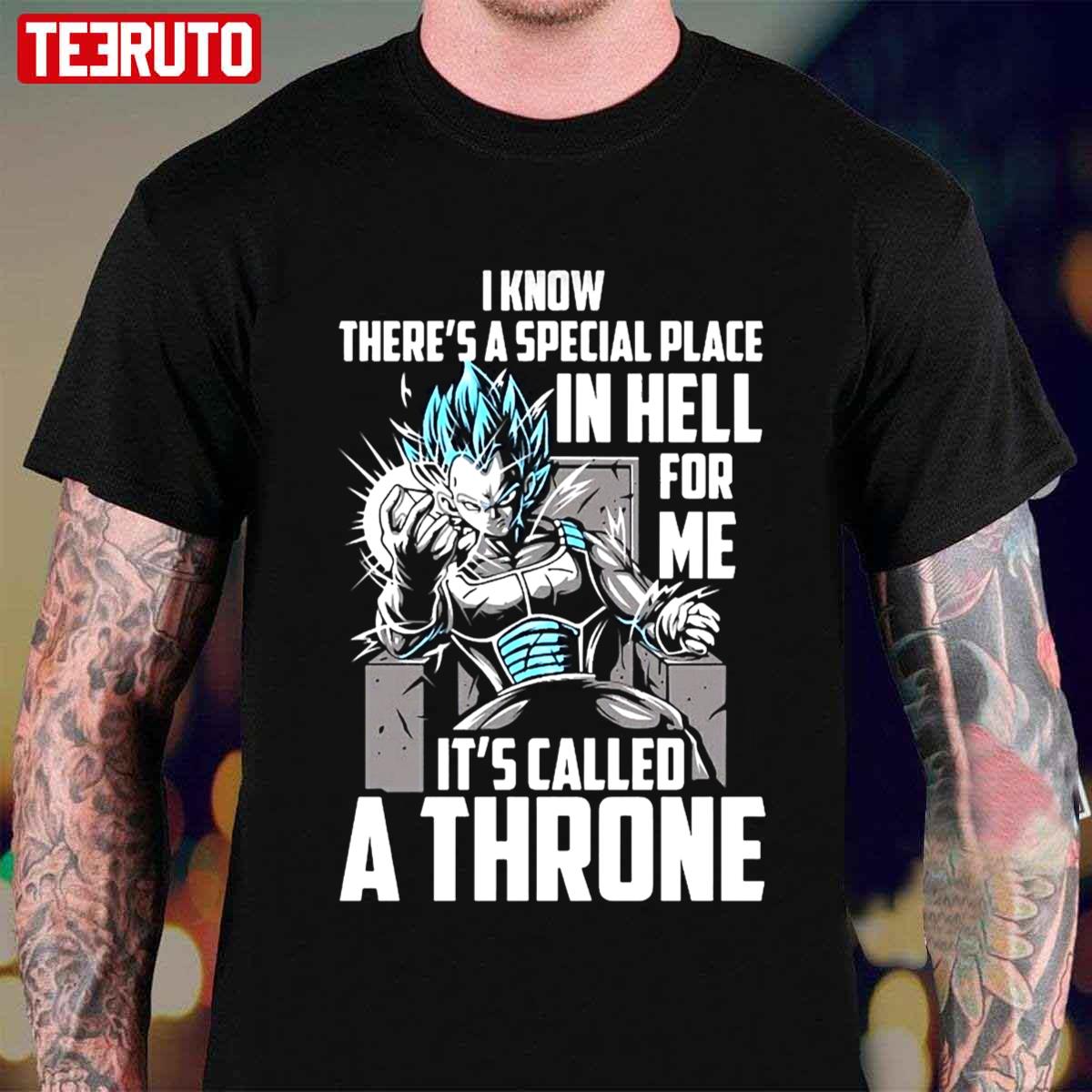It’s Called A Throne Dragon Ball Vegeta Quote Unisex T-shirt