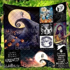 Jack Skellington Love Sally The Nightmare Before Christmas Quilt Blanket